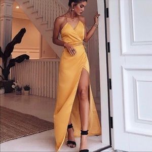 NWOT NBD Esperanza Gown Maxi Dress in Canary